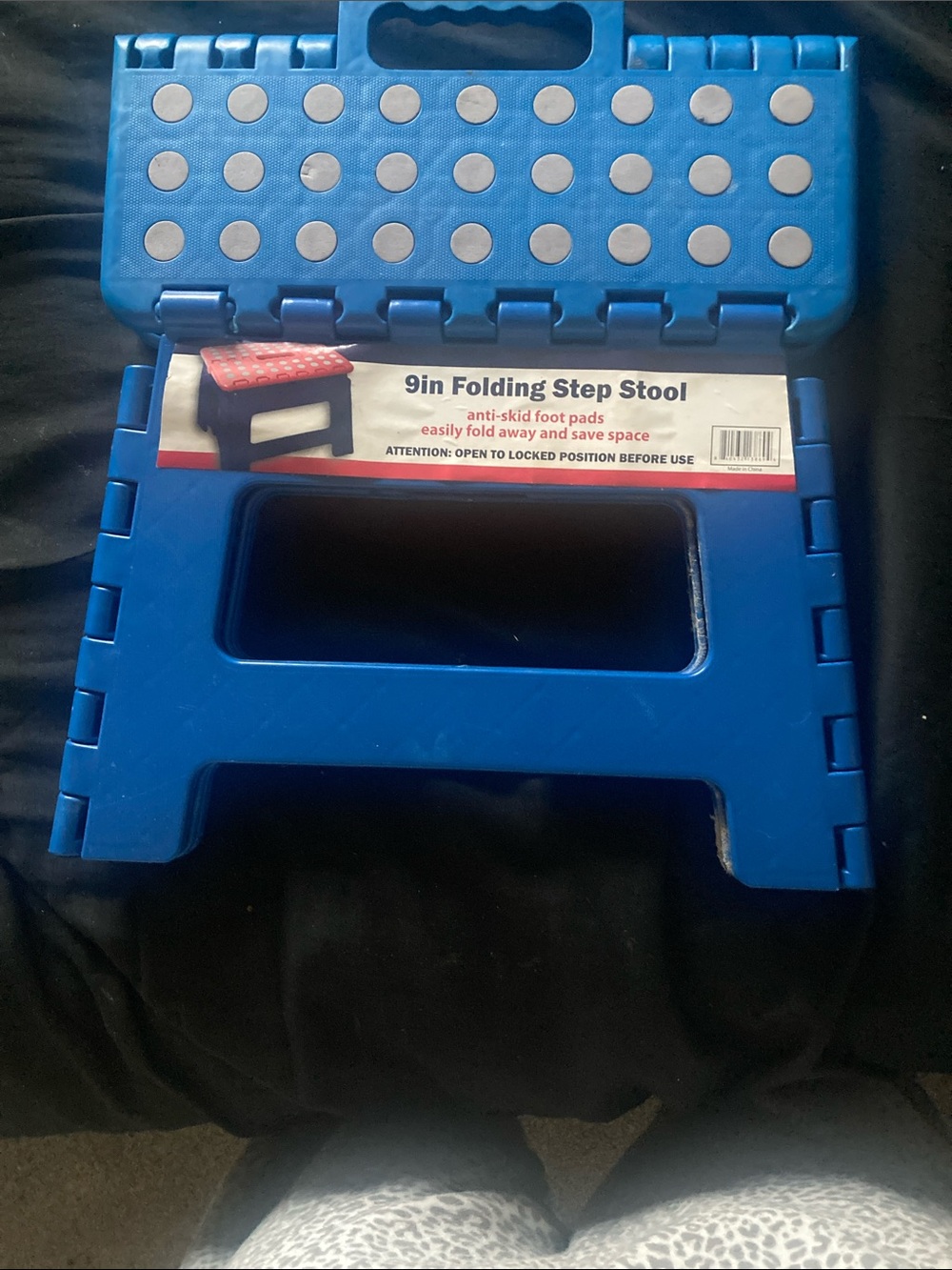 9in Folding Step Stool - Blue